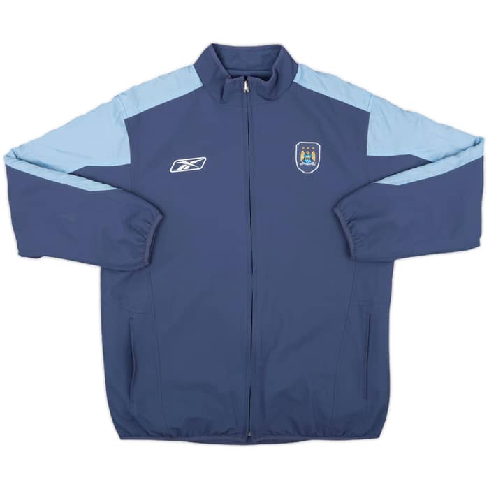 2004-05 Manchester City Reebok Reversible Fleece Jacket - 9/10 - (M)