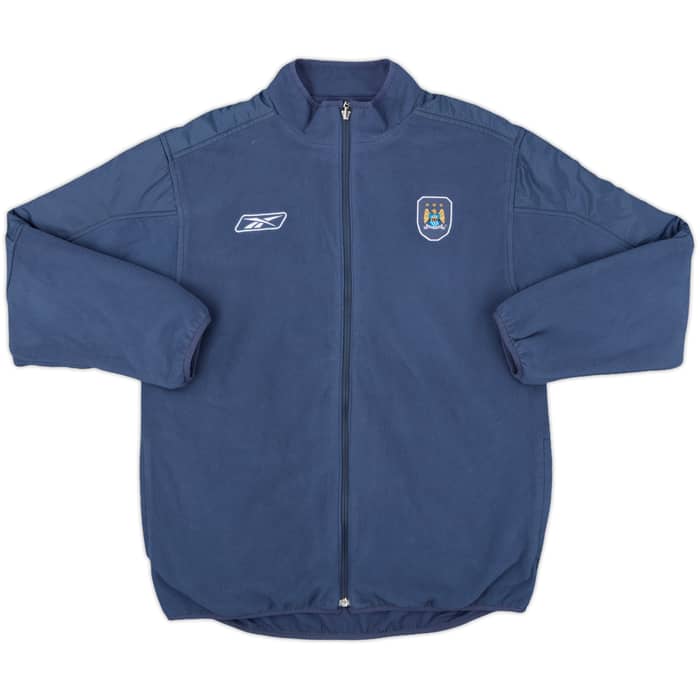 2004-05 Manchester City Reebok Reversible Fleece Jacket - 9/10 - (M)