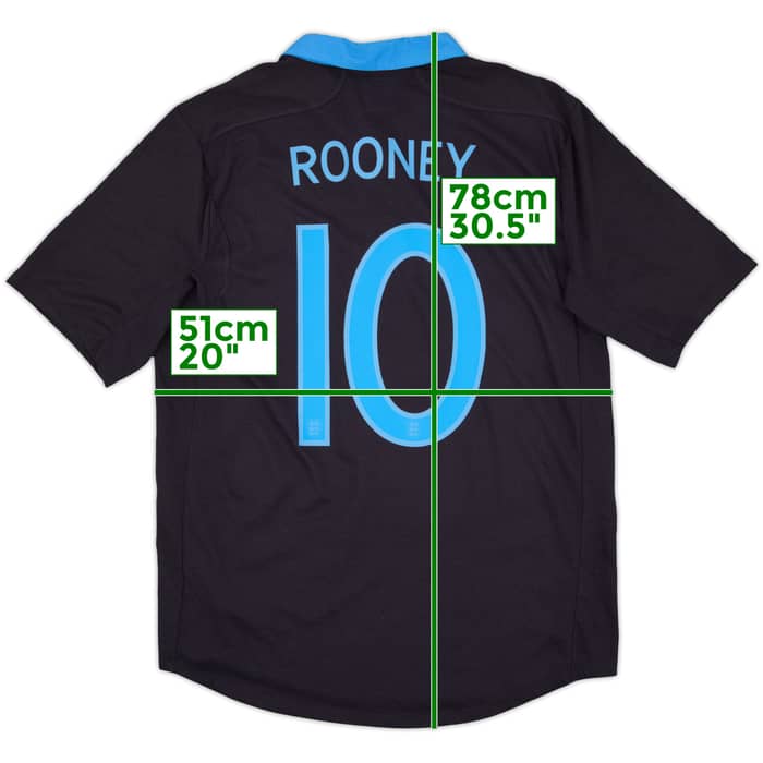 2011-12 England Away Shirt Rooney #10 - 8/10 - (L)