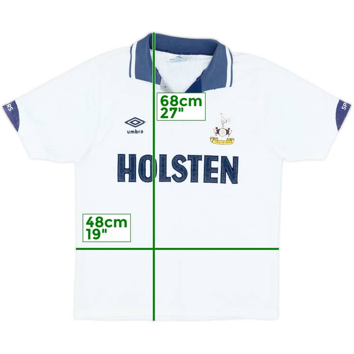 1991-93 Tottenham Home Full Kit - 5/10 - (S)