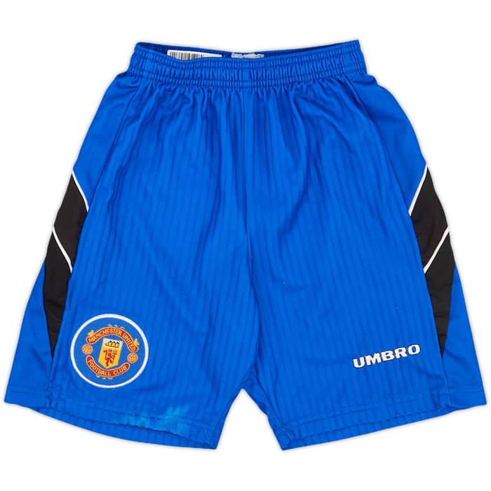 1996-98 Manchester United Third Shirt & Shorts - 8/10 - (S.Boys)