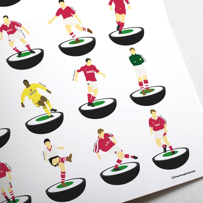 1934-2014 Charlton Subbuteo A3 Print/Poster