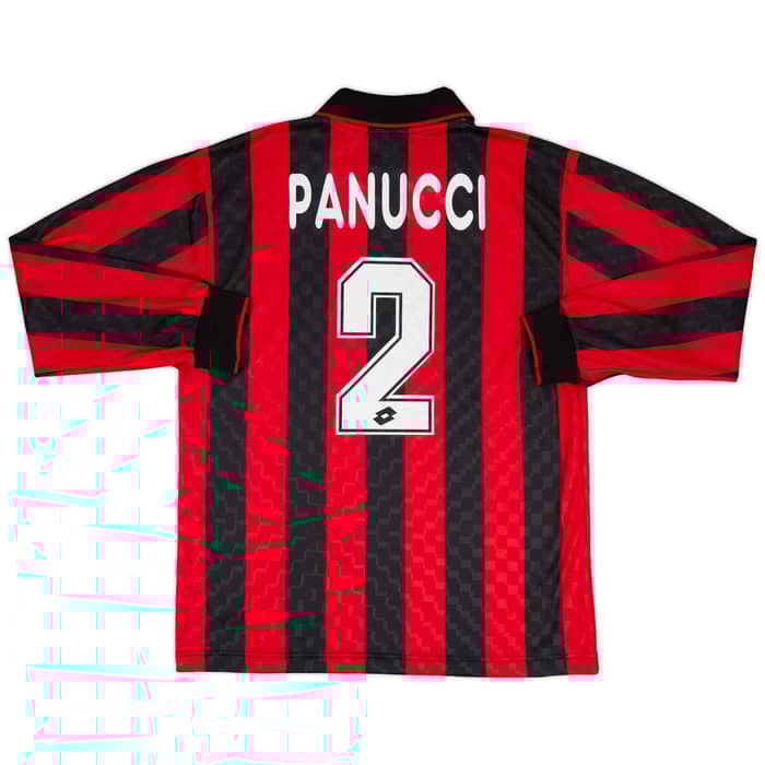 1995-96 AC Milan Match Worn Home L/S Shirt Panucci #2