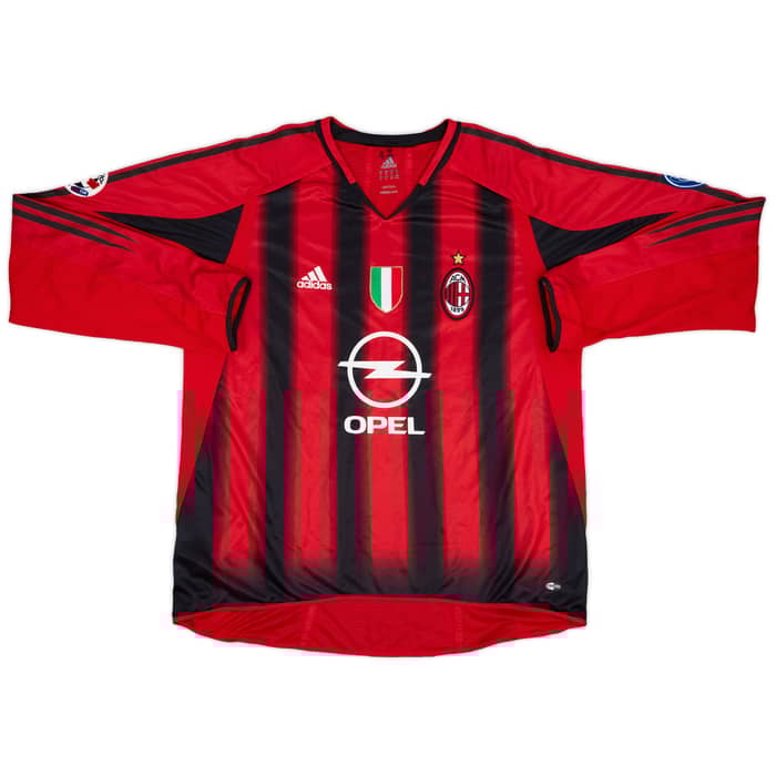 2004-05 AC Milan Match Worn Coppa Italia Home L/S Shirt Pancaro #26