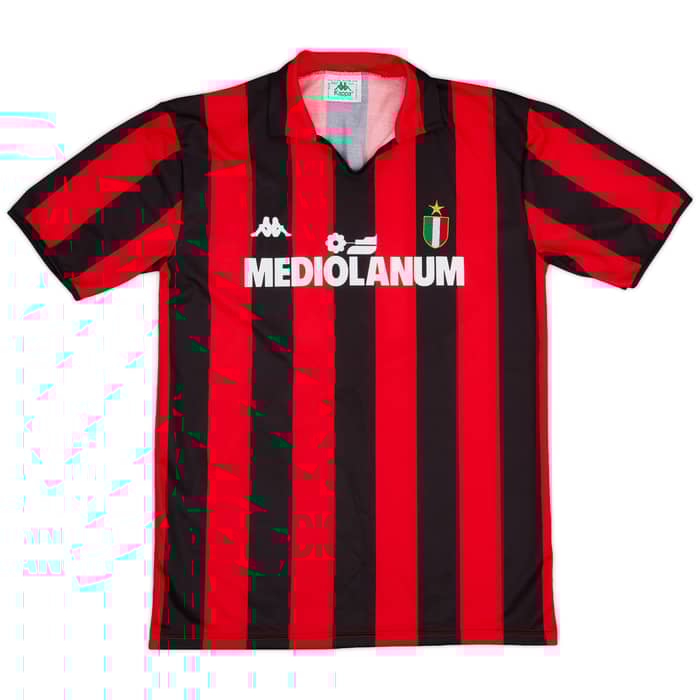 1988-89 AC Milan Match Worn Home Shirt #10 (Evani)