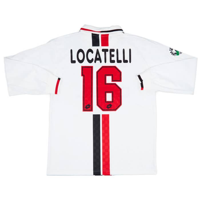 1996-97 AC Milan Match Issue Away L/S Shirt Locatelli #16