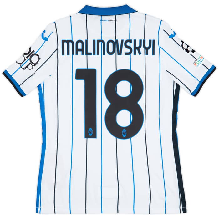 2021-22 Atalanta Match Issue Champions League Away Shirt Malinovskyi #18
