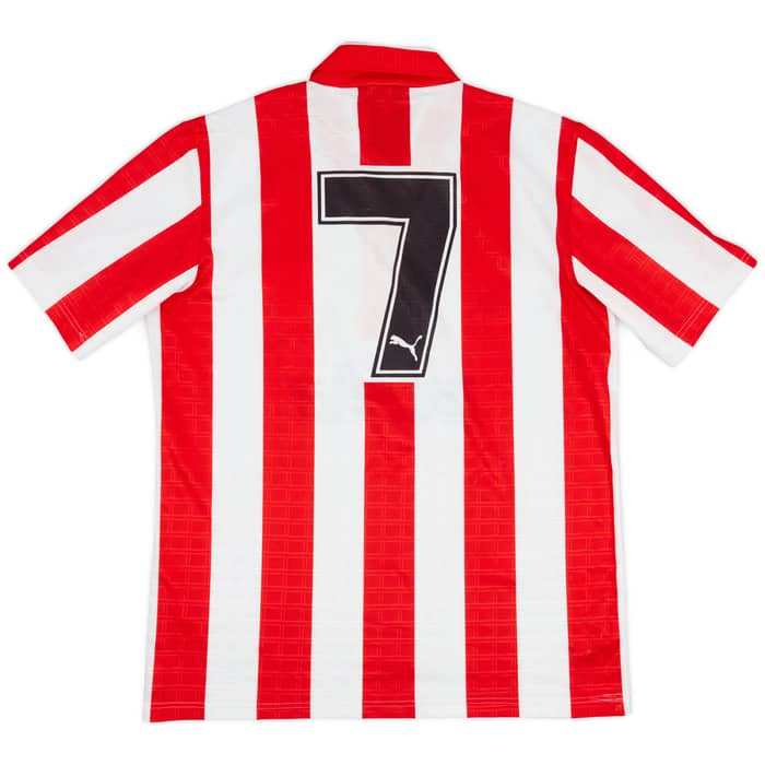 1988-89 Atletico Madrid Match Issue Home Shirt #7