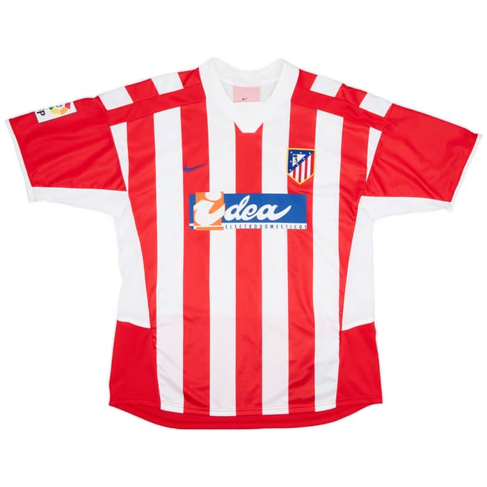 2002-03 Atletico Madrid Match Worn Home Shirt García Calvo #5