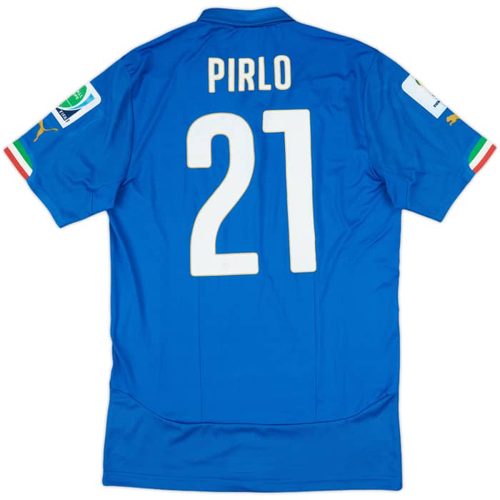 2014-15 Italy Player Issue Home Shirt Pirlo #21 - 9/10 - (M)