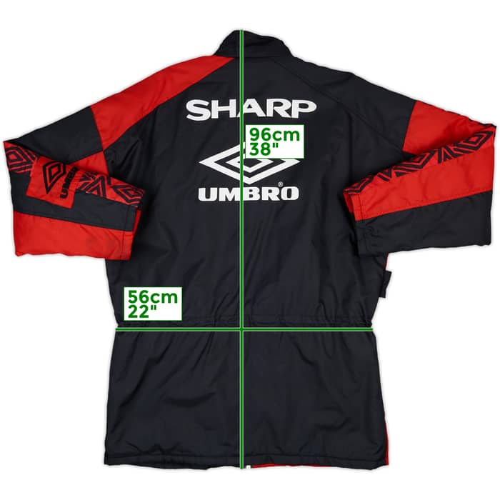 1995-97 Manchester United Umbro Padded Bench Coat - 9/10 - (L)