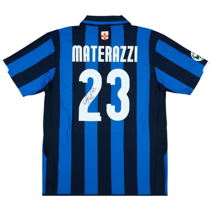 2007-08 Inter Milan Signed Home Shirt Materazzi #23