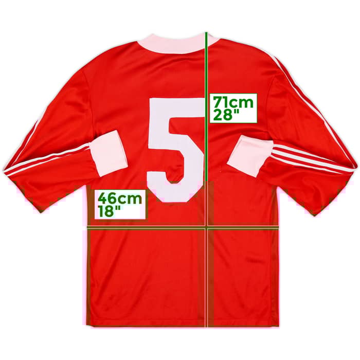 1982-84 adidas Template L/S Shirt (Portugal) #5 - 9/10 - (M)