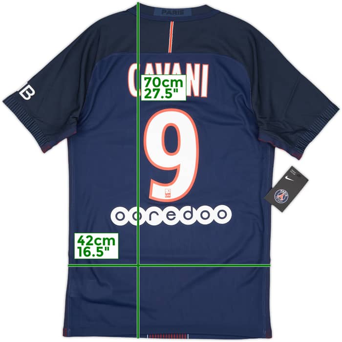 2016-17 Paris Saint-Germain Authentic Home Shirt Cavani #9 (S)
