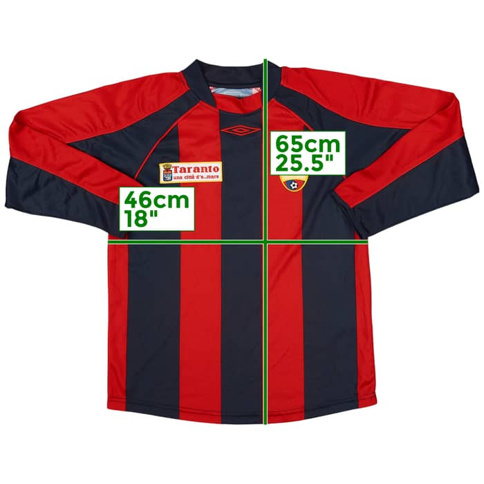 2006-07 Taranto Home L/S Shirt - 9/10 - (XS)