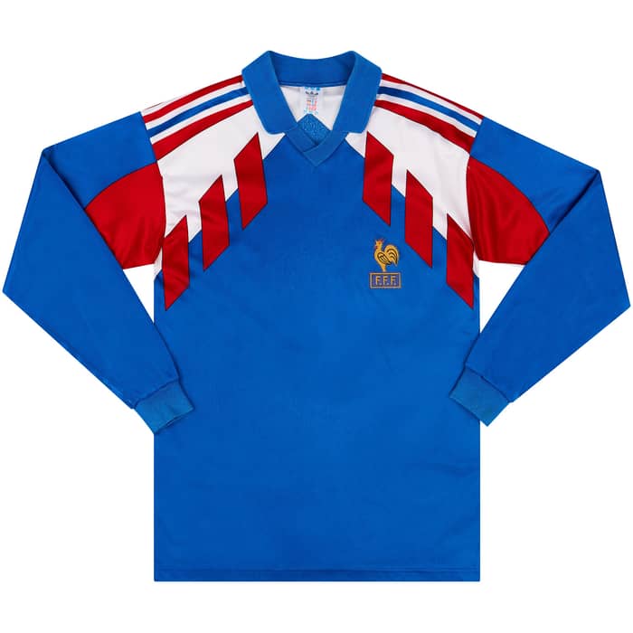 1990-92 France Home L/S Shirt - 6/10 - (S)