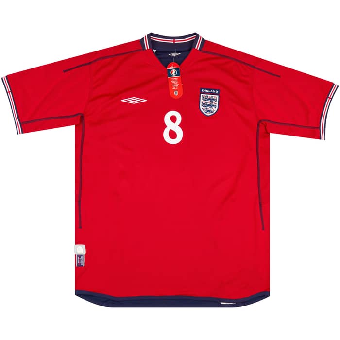 2002-04 England Away Shirt Scholes #8 XL