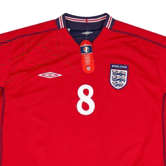 2002-04 England Away Shirt Scholes #8 XL