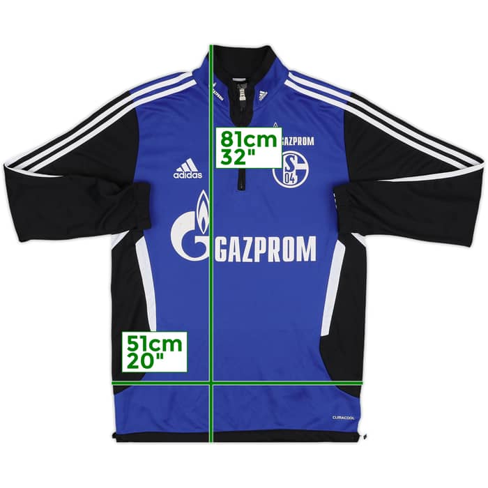 2012-13 Schalke adidas 1/4 Zip Drill Top - 7/10 - (M/L)