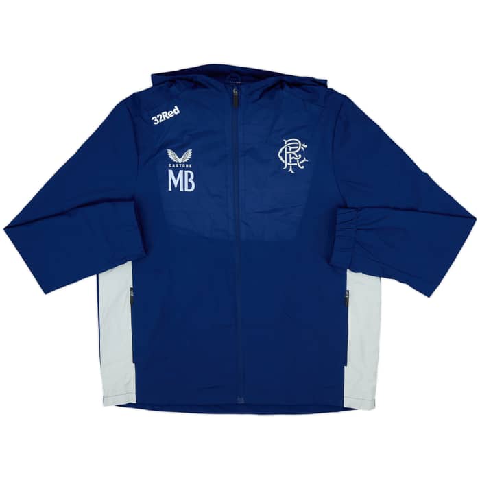 2022-23 Rangers Castore Staff Issue Hooded Rain Jacket MB (Michael Beale) - 10/10 - (XL)