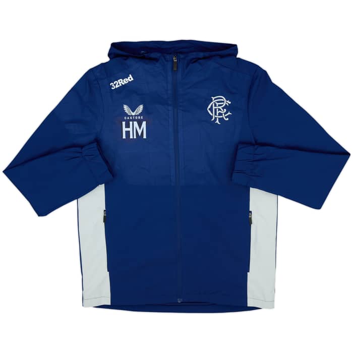 2022-23 Rangers Castore Staff Issue Hooded Rain Jacket HM - 5/10 - (S)