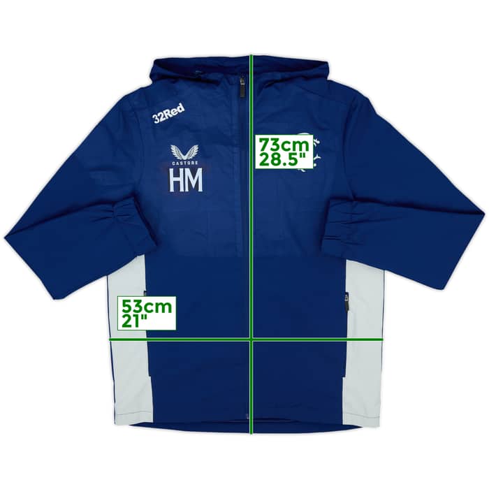 2022-23 Rangers Castore Staff Issue Hooded Rain Jacket HM - 5/10 - (S)