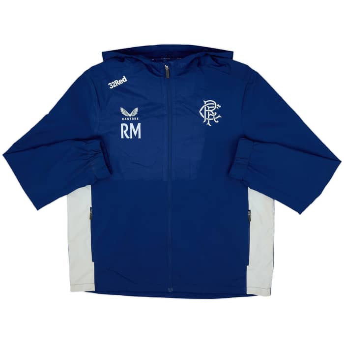 2022-23 Rangers Castore Staff Issue Hooded Rain Jacket RM (Roy Makaay) - 9/10 - (XL)