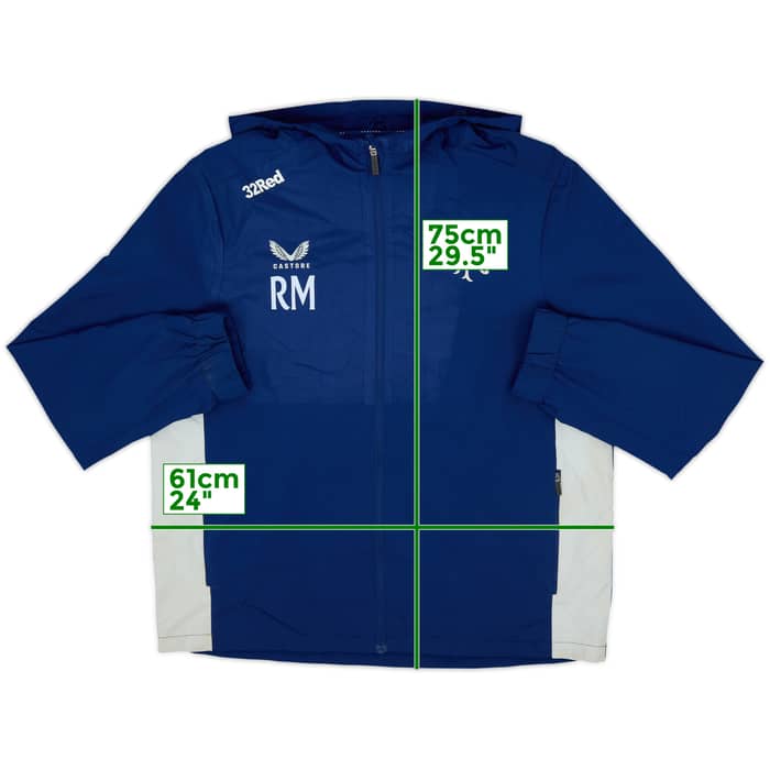 2022-23 Rangers Castore Staff Issue Hooded Rain Jacket RM (Roy Makaay) - 9/10 - (XL)