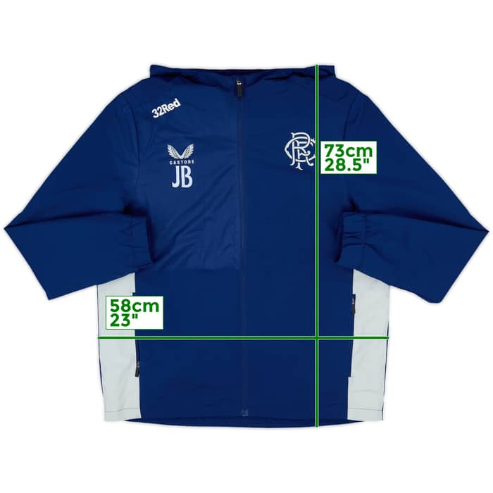 2022-23 Rangers Castore Staff Issue Hooded Rain Jacket JB - 9/10 - (L)