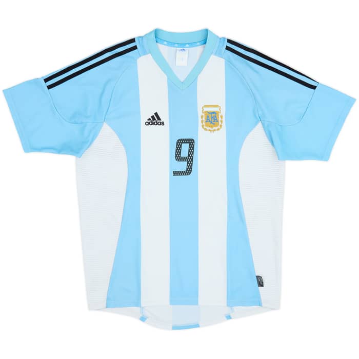 2002-04 Argentina Shirt & Shorts Batistuta #9 - 8/10 - (M)