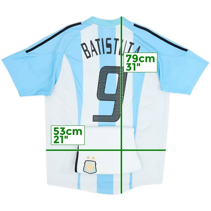 2002-04 Argentina Shirt & Shorts Batistuta #9 - 8/10 - (M)
