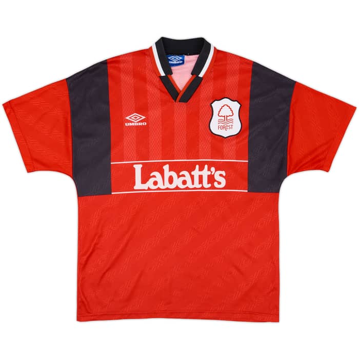 1994-96 Nottingham Forest Home Shirt Pearce #3 - 8/10 - (L)