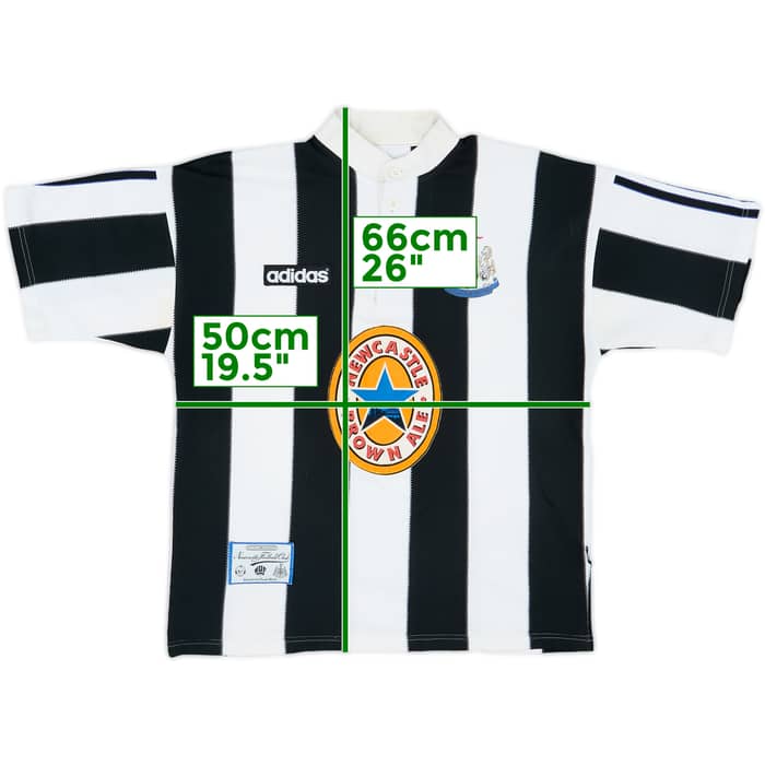 1995-97 Newcastle Home Shirt Ginola #14 - 6/10 - (S)