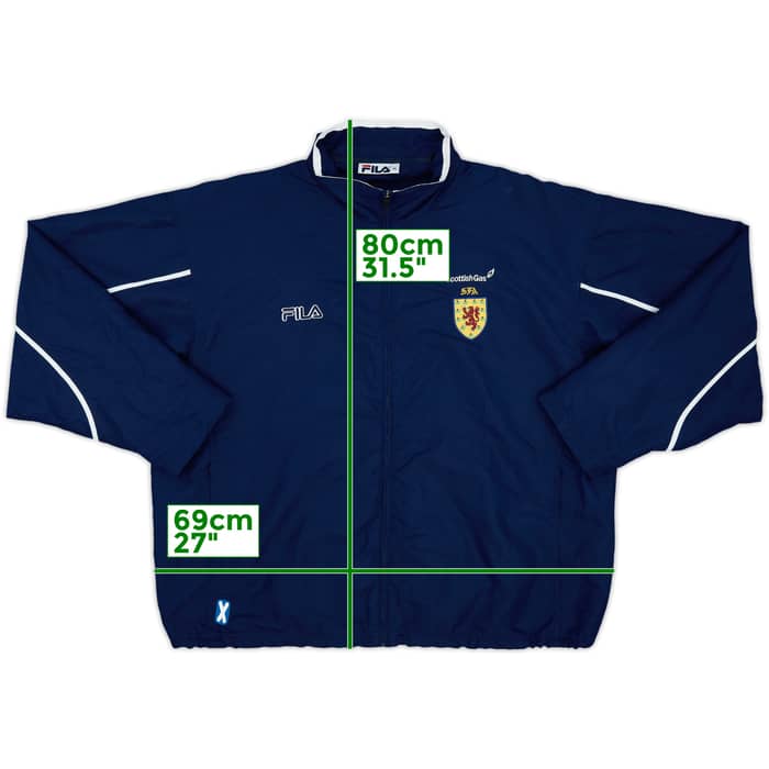 2000-02 Scotland Fila Track Jacket - 9/10 - (XL)
