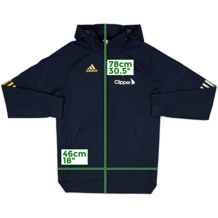 2020-21 Leeds adidas Hooded Track Jacket - 9/10 - (XS)