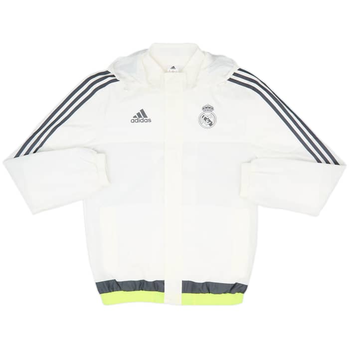 2015-16 Real Madrid adidas Hooded Rain Jacket - 9/10 - (S)