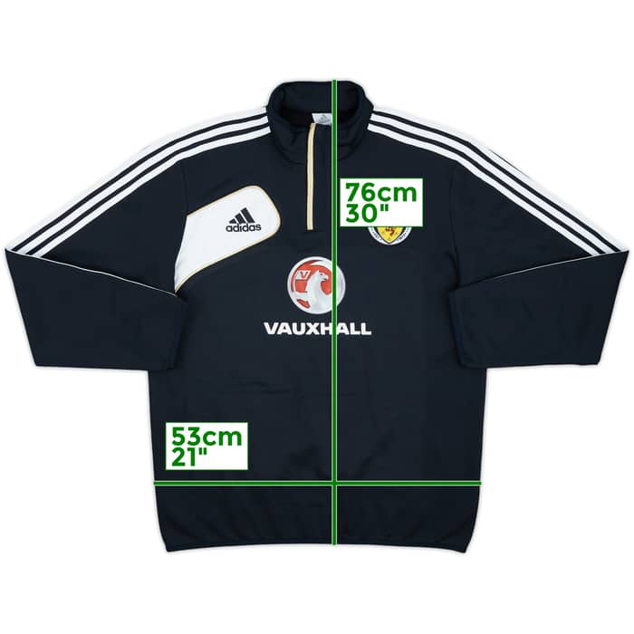 2011-12 Scotland adidas 1/4 Zip Sweat Top - 8/10 - (L/XL)
