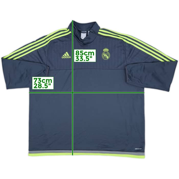2015-16 Real Madrid 1/4 Zip Drill Top - 9/10 - (3XL)