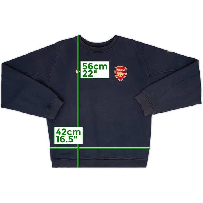 2003-04 Arsenal Nike Fleece Sweat Top - 5/10 - (S)
