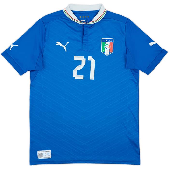2012-13 Italy Home Shirt Pirlo #21 - 7/10 - (XS)