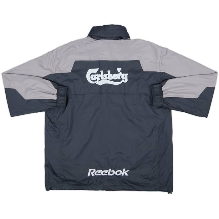 2005-06 Liverpool Reebok 1/4 Zip Hooded Rain Jacket - 10/10 - (L)