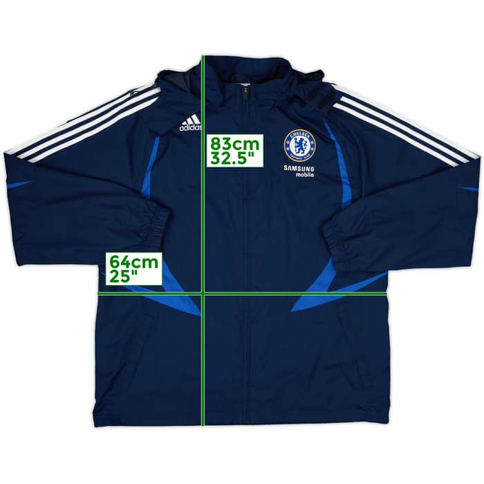 2007-08 Chelsea adidas Hooded Rain Jacket - 9/10 - (L/XL)