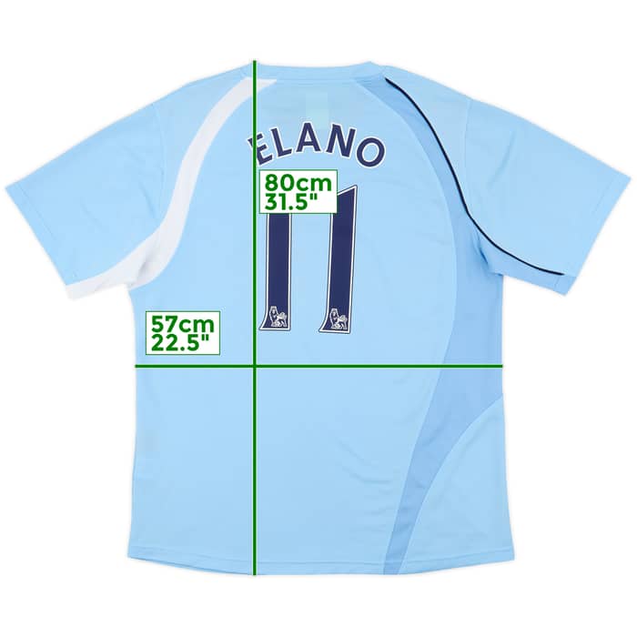 2008-09 Manchester City Home Shirt Elano #11 - 8/10 - (L)