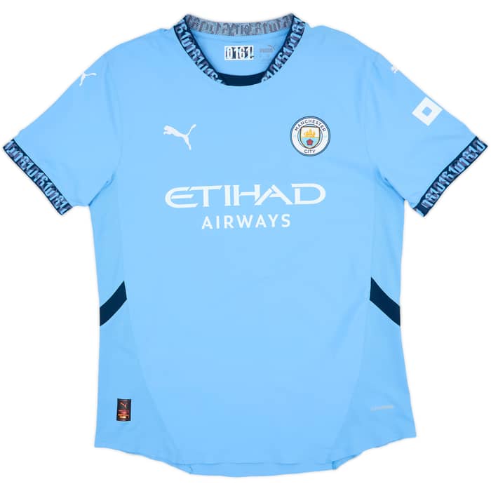 2024-25 Manchester City Authentic Home Shirt Haaland #9 - 9/10 - (XL)