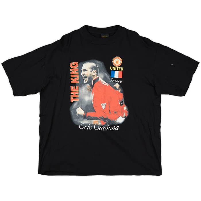1996-97 Manchester United 'Eric Cantona' Graphic Tee - 9/10 - (L)
