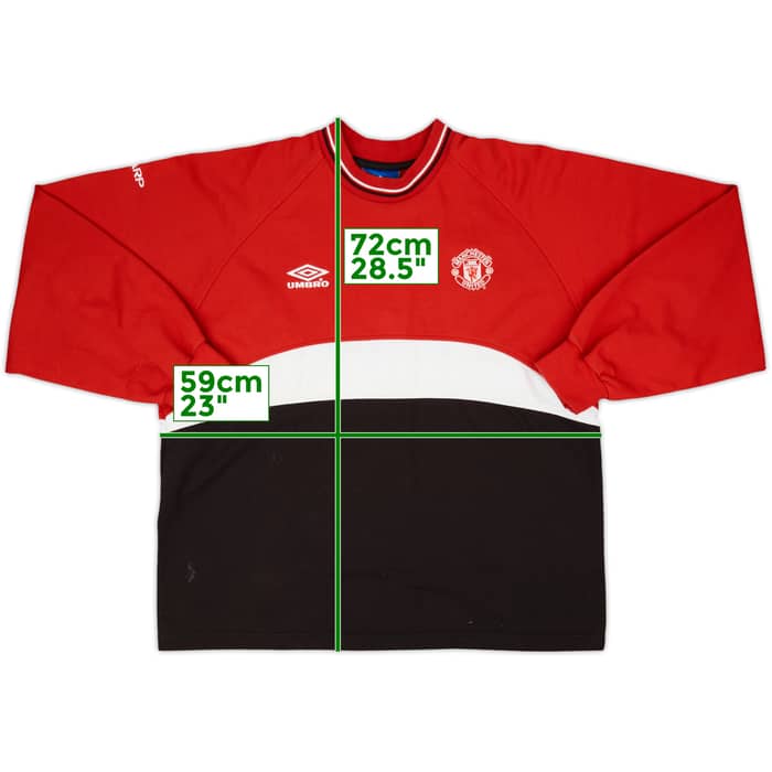 1999-00 Manchester United Umbro Sweat Top - 8/10 - (L)