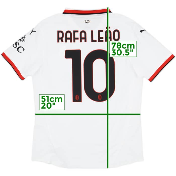 2024-25 AC Milan Authentic Away Shirt Rafa Leao #10 - 8/10 - (L)