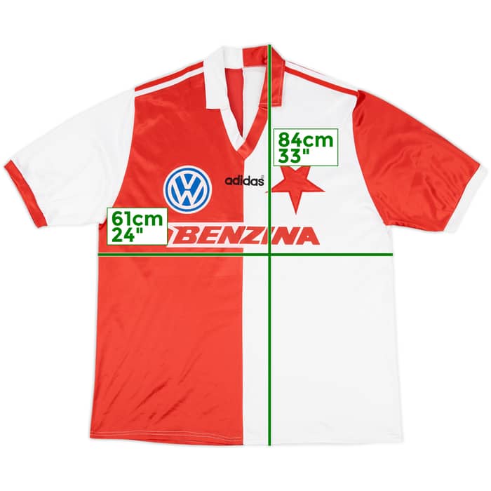 1995-96 Slavia Prague Home Shirt - 7/10 - (XXL)