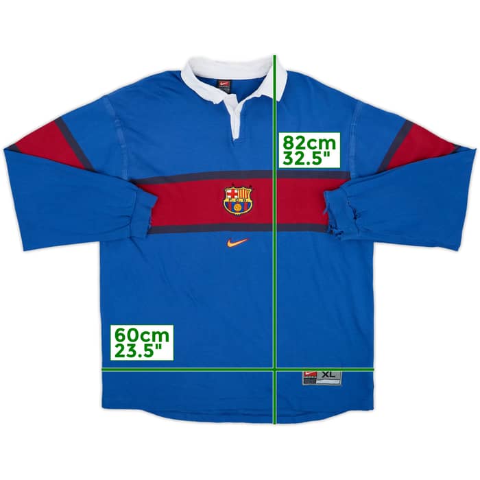 1999-00 Barcelona Nike Rugby L/S Shirt - 6/10 - (XL)