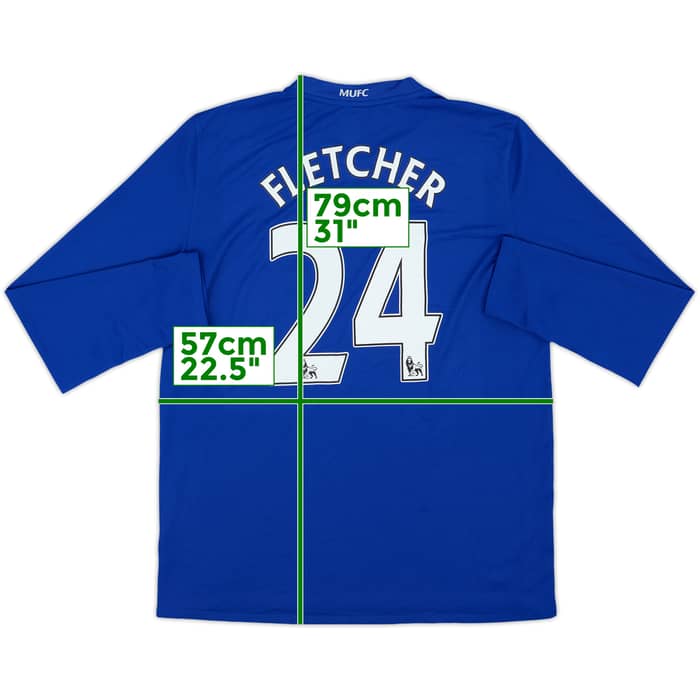 2008-09 Manchester United Third L/S Shirt Fletcher #24 - 8/10 - (L)